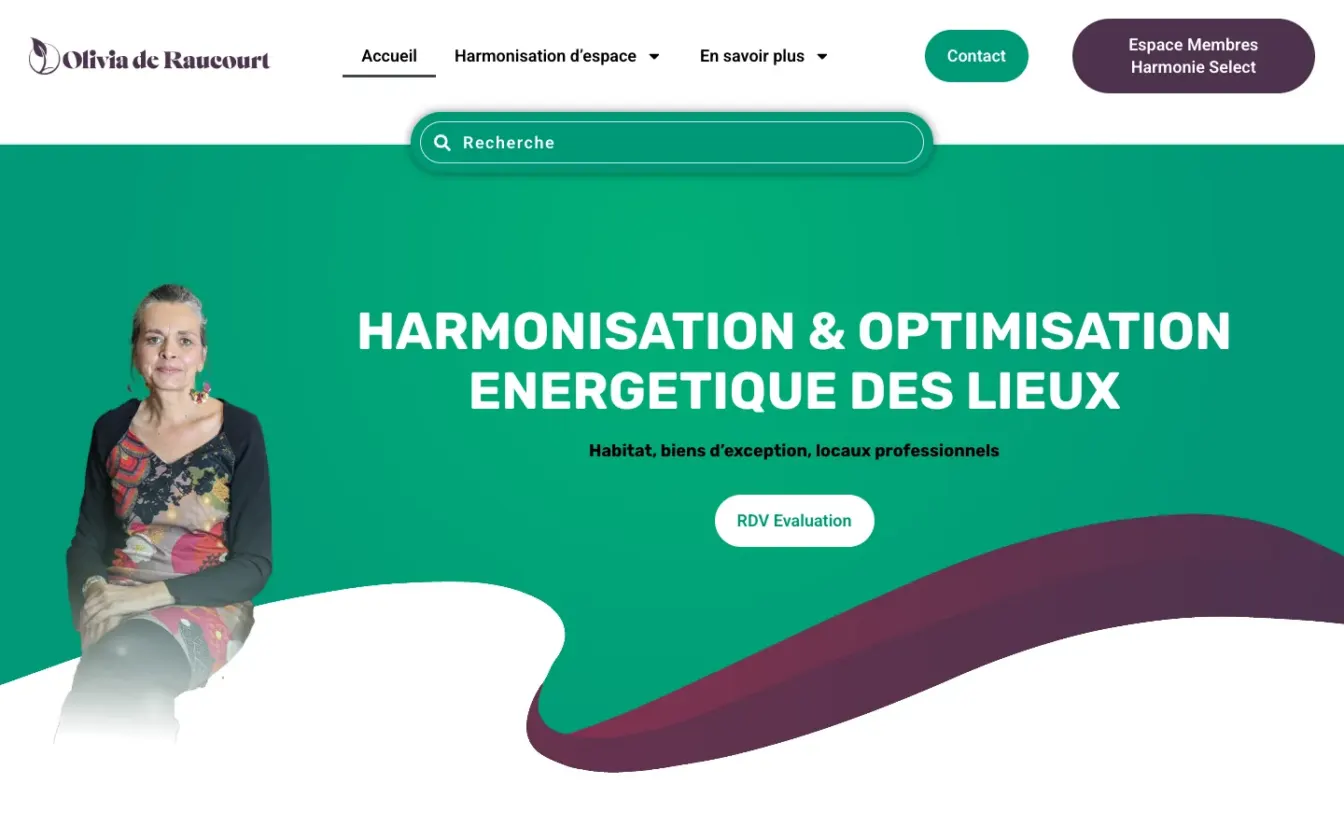 Page d'accueil du site de Développement Feng Shui