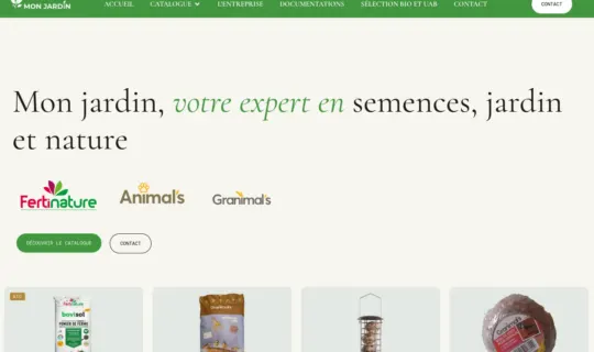 Page d'accueil du site de Mon Jardin