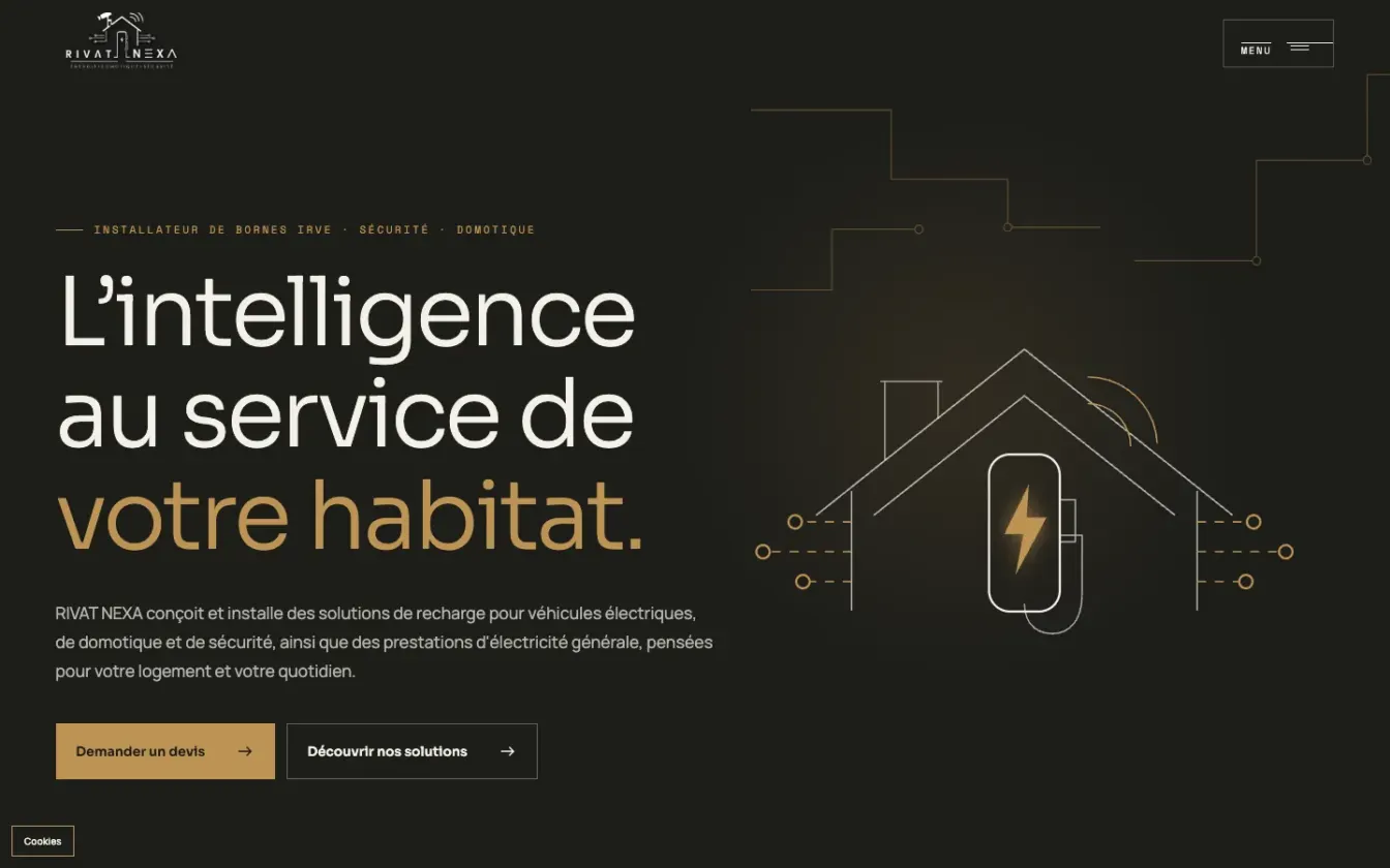 Page d'accueil du site de Rivat Nexa