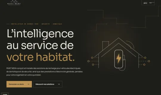 Page d'accueil du site de Rivat Nexa